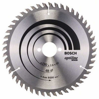 Bosch Kreissägeblatt Optiline Wood 190x30mm Z48