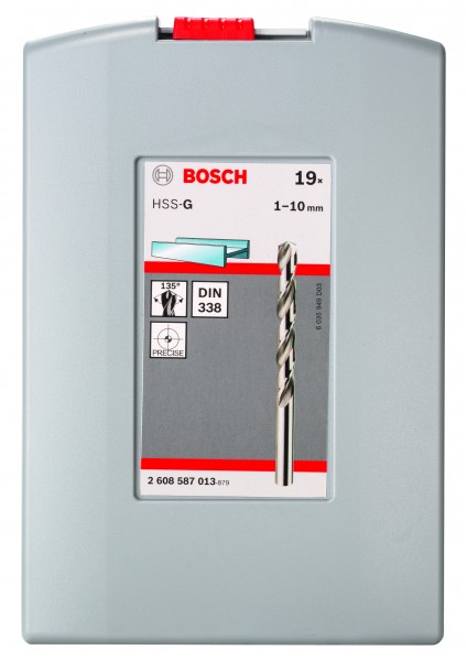 Bosch Metallbohrersatz 1-10mm HSS-G 19 tlg.