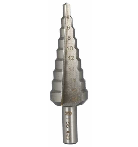 Heller Stufenbohrer HSS 4-20 mm mit Zylinderschaft