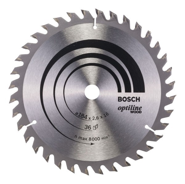 Bosch Kreissägeblatt Optiline Wood 184x16mm Z36