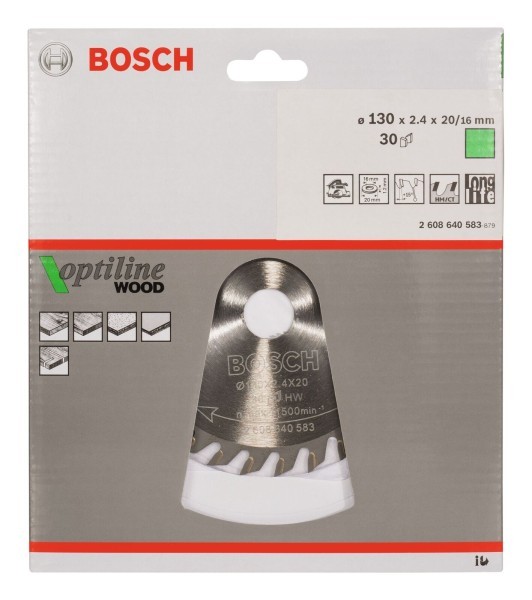 Bosch Kreissägeblatt Optiline Wood 130x16mm Z30