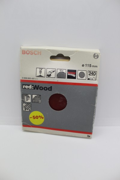 Bosch Schleifpapier 115mm K240 Wood 10er Pack