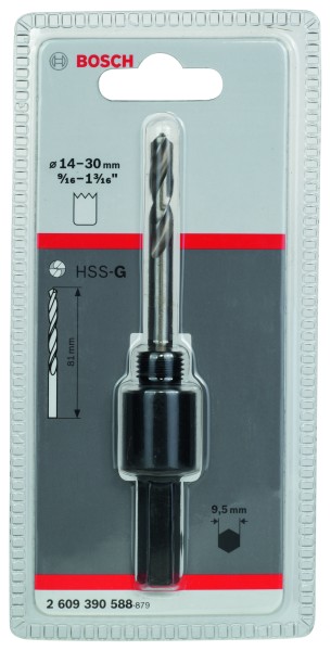 Bosch Lochsägenaufnahme 14-30mm SW9,52 Inkl. HSS-Bohrer