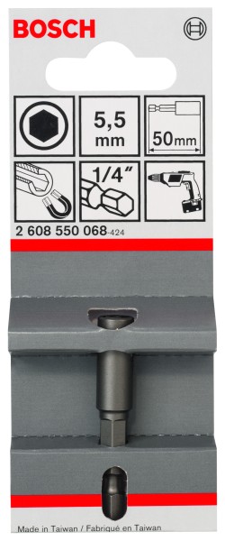 Bosch Steckschlüssel SW 5,5mm 1/4" 50mm lang