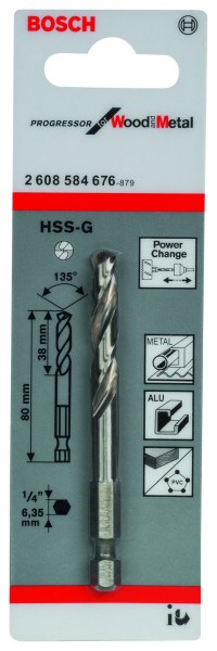 Bosch Zentrierbohrer HSS-Co für Lochsäge 7,15x80mm
