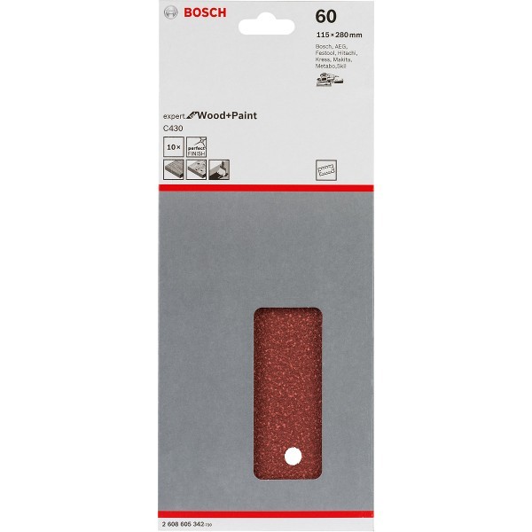 Bosch Schleifpapier 115x280mm K160 C430 Wood & Paint 10er Pack