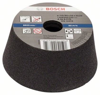 Bosch Schleiftopf konisch 90/110mm Mittel K36 für Metall