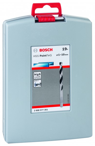 Bosch Metallbohrersatz 1-10mm HSS-G 19 tlg PointTeq