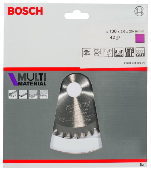 Bosch Kreissägeblatt Multimaterial 130x20mm Z42