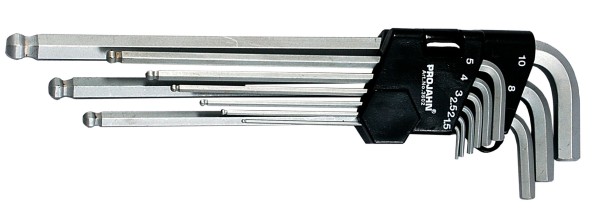 Projahn Winkelschlüssel-Satz mit Kugelkopf Lang 9 tlg. 1,5-10mm