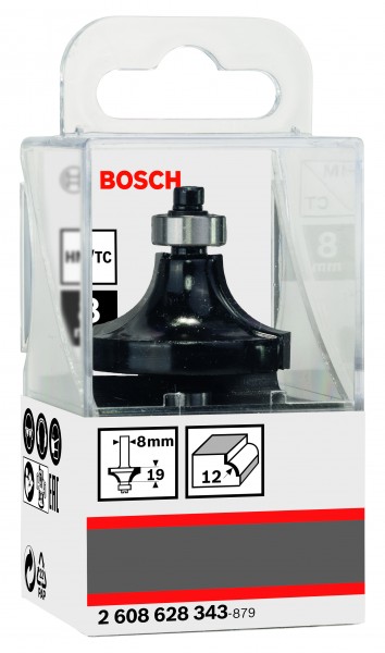 Bosch Abrundfräser mit Kugellager 8x36,7x60