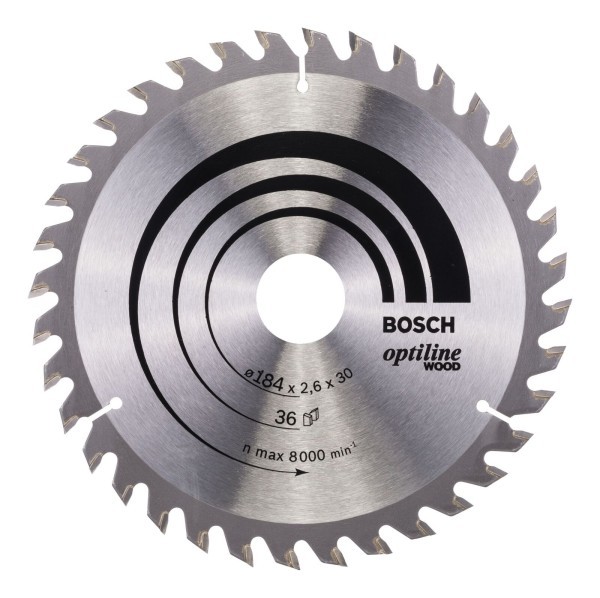 Bosch Kreissägeblatt Optiline Wood 184x30mm Z36
