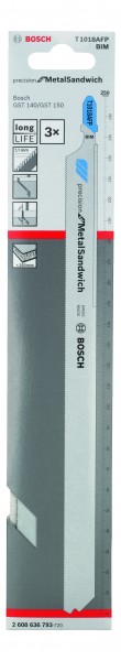 Bosch Stichsägeblatt T1018AFP BIM 3er Pack