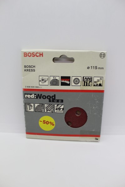 Bosch Schleifpapier Set 115mm Wood 6er Pack