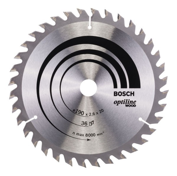 Bosch Kreissägeblatt Optiline Wood 190x20mm Z36